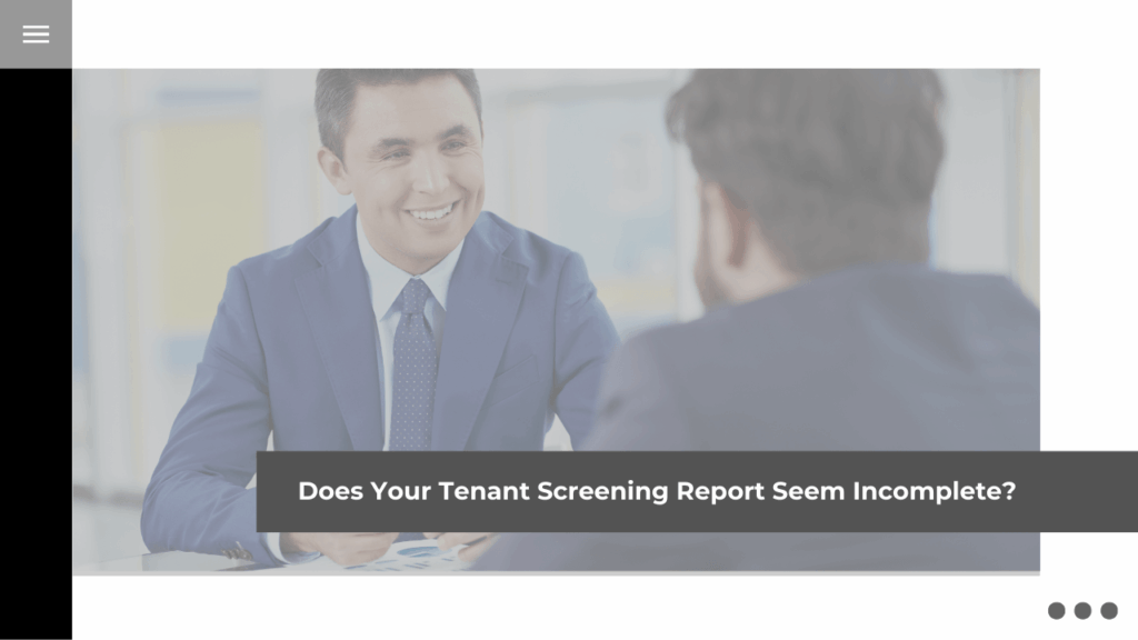 Does Your Tenant Screening Report Seem Incomplete? - Article Banner